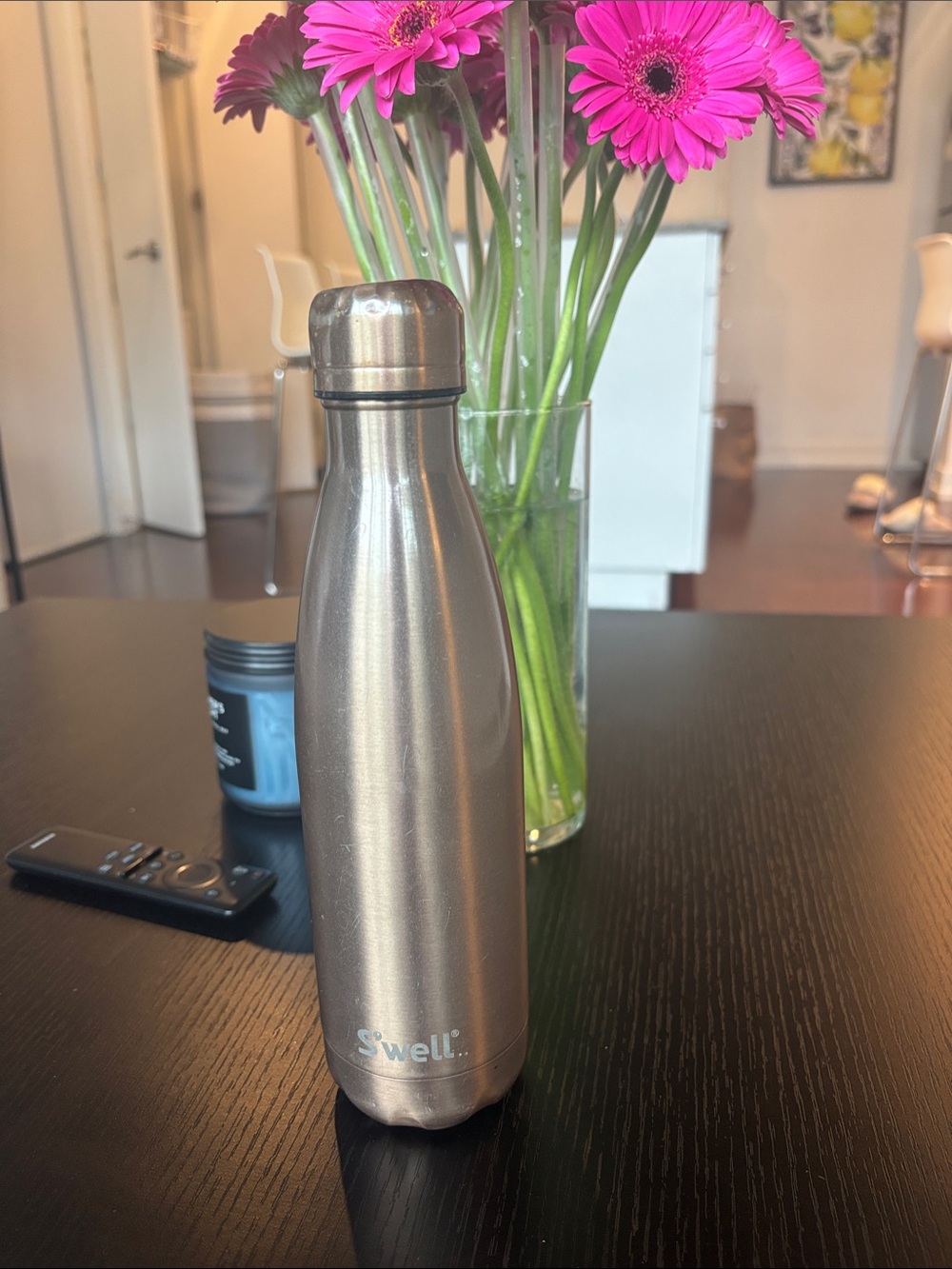 S'well Silver Metallic Insulated Stainless Steel Bottle
